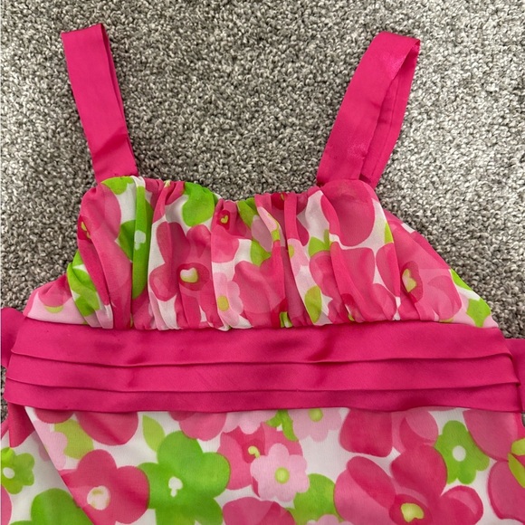 Jessie Girl Pink Floral Full Length Maxi Dress Girl's Size 10 - Picture 7 of 8